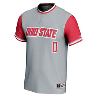 Ohio State Buckeyes Softball Jersey, Gray Lightweight Sportswear Jersey Shirt, Lightweight Breathable Athletic Jersey, Casual Gift for Men