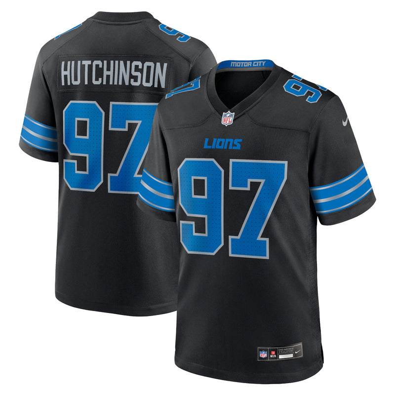 Aidan Hutchinson Detroit Lions Football Jersey, Black Game Sportswear Jersey Shirt, Lightweight Breathable Athletic Jersey, Casual Gift for Men