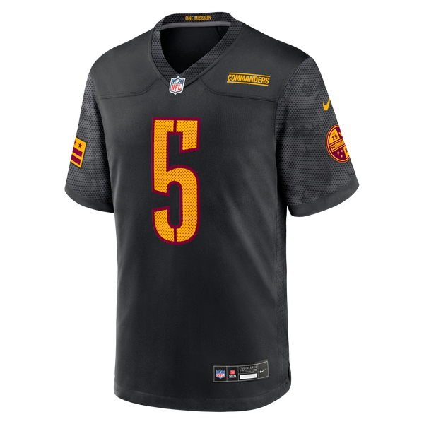 Washington Commanders Jayden Daniels Black Alternate Game Player Jersey