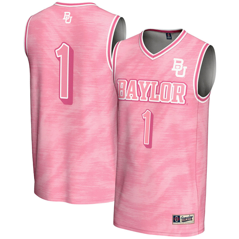 Baylor Bears Basketball Jersey, Pink Fashion Lightweight Sportswear Jersey Shirt, Sleeveless Athletic Tank Jersey, Casual Gift for Men