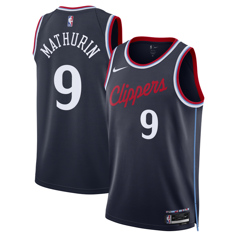 Bennedict Mathurin Los Angeles Clippers Basketball Jersey, Navy Sportswear Jersey Shirt, Sleeveless Athletic Tank Jersey, Casual Gift for Men