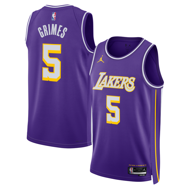 Quentin Grimes Los Angeles Lakers Basketball Jersey, Purple Sportswear Jersey Shirt, Sleeveless Athletic Tank Jersey, Casual Gift for Men