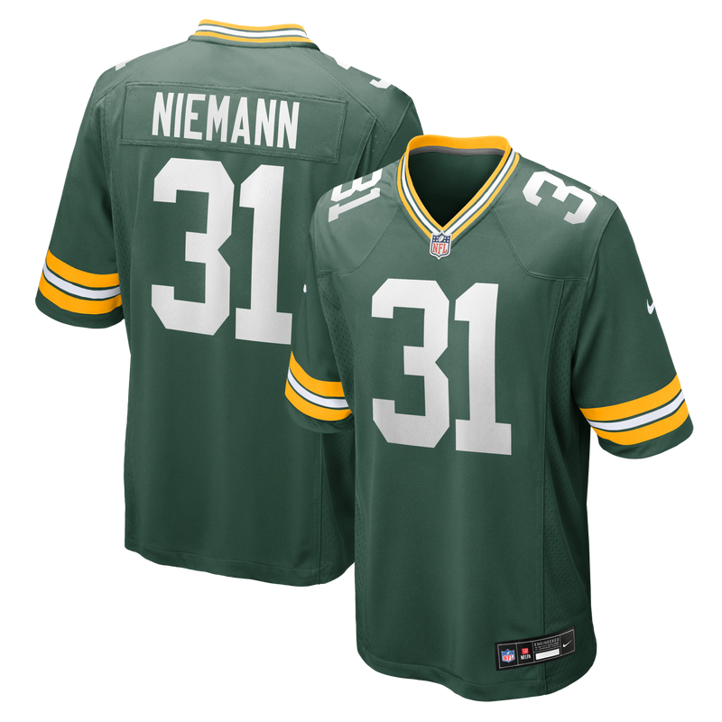 Nick Niemann Green Bay Packers Football Jersey, Game Sportswear Jersey Shirt, Lightweight Breathable Athletic Jersey, Casual Gift for Men