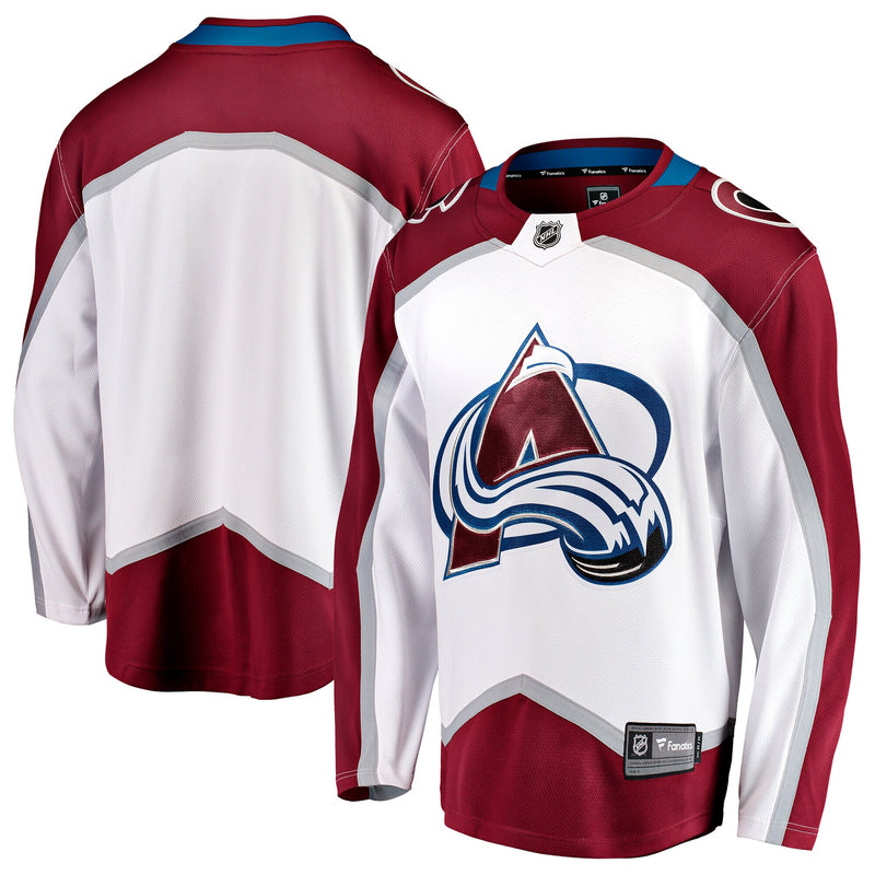 Colorado Avalanche Hockey Jersey, White Breakaway Away Sportswear Jersey Shirt, Long Sleeve Hockey Sweater Jersey, Casual Gift for Men