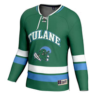 Tulane Green Wave Hockey Jersey, Hockey Sportswear Jersey Shirt, Long Sleeve Hockey Sweater Jersey, Casual Gift for Men