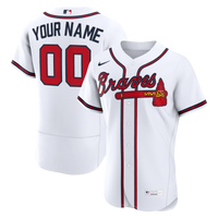 Atlanta Braves Baseball Jersey, White Authentic Home Sportswear Jersey Shirt, Lightweight Breathable Athletic Jersey, Casual Gift for Men