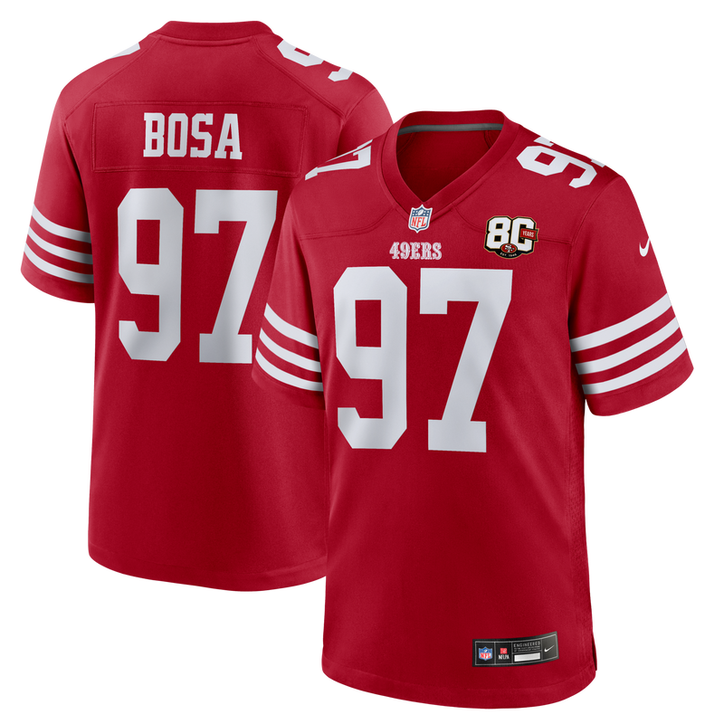 Nick Bosa San Francisco 49ers Football Jersey, Sportswear Jersey Shirt, Lightweight Athletic Jersey, Casual Gift for Men, Style 204548157
