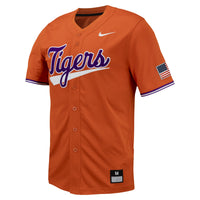Clemson Tigers Baseball Jersey, Orange Replica Sportswear Jersey Shirt, Lightweight Breathable Athletic Jersey, Casual Gift for Men