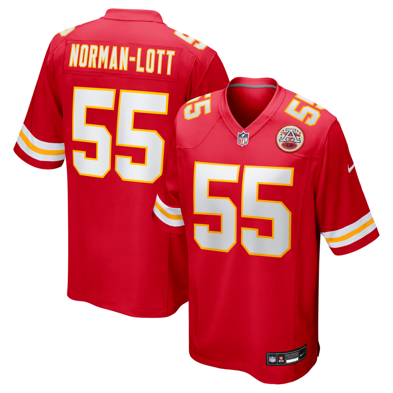 Omarr Norman-Lott Kansas City Chiefs Football Jersey, Red Sportswear Jersey Shirt, Lightweight Breathable Athletic Jersey, Casual Gift for Men
