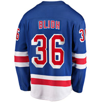 Anton Blidh New York Rangers Hockey Jersey, Blue Breakaway Home Sportswear Jersey Shirt, Long Sleeve Hockey Sweater Jersey, Casual Gift for Men