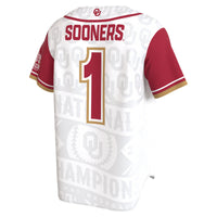Oklahoma Sooners Baseball Jersey, White Sportswear Jersey Shirt, Lightweight Breathable Athletic Jersey, Casual Gift for Men, Style 204532875