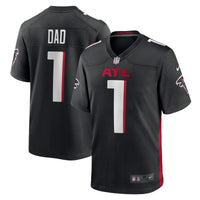 Number Dad Atlanta Falcons Football Jersey, Black Game Sportswear Jersey Shirt, Lightweight Breathable Athletic Jersey, Casual Gift for Men