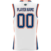 Florida Gators Basketball Jersey, White Sportswear Jersey Shirt, Sleeveless Athletic Tank Jersey, Casual Gift for Men, Style 200992645