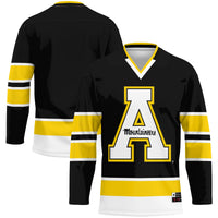 Appalachian State Mountaineers Hockey Jersey, Black Sportswear Jersey Shirt, Long Sleeve Hockey Sweater Jersey, Casual Gift for Men