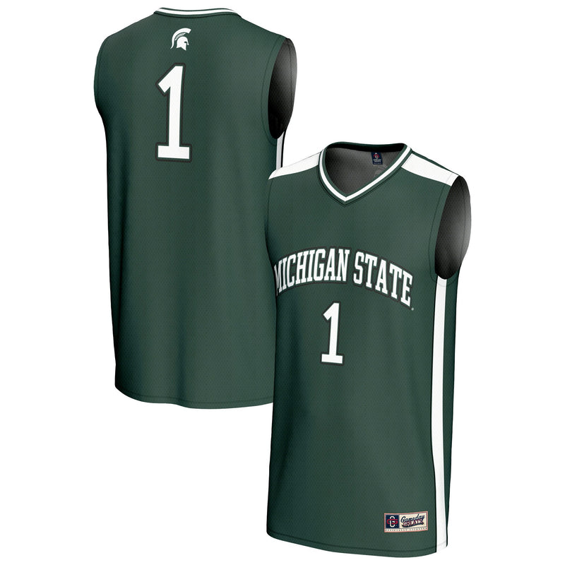 Michigan State Spartans Basketball Jersey, Green Sportswear Jersey Shirt, Sleeveless Athletic Tank Jersey, Casual Gift for Men, Style 202219750