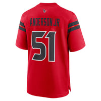 Will Anderson Jr. Houston Texans Football Jersey, Red Game Sportswear Jersey Shirt, Lightweight Breathable Athletic Jersey, Casual Gift for Men