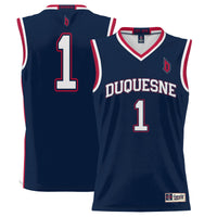 Duquesne Dukes Basketball Jersey, Navy Lightweight Sportswear Jersey Shirt, Sleeveless Athletic Tank Jersey, Casual Gift for Men