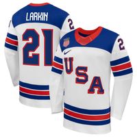 Dylan Larkin White US 2026 Away Replica Hockey Jersey, Hockey Sportswear Jersey Shirt, Long Sleeve Hockey Sweater Jersey, Casual Gift for Men