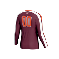 Virginia Tech Hokies Volleyball Jersey, Maroon Fashion Sportswear Jersey Shirt, Lightweight Breathable Athletic Jersey, Casual Gift for Men