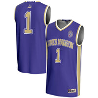 James Madison Dukes Basketball Jersey, Purple Sportswear Jersey Shirt, Sleeveless Athletic Tank Jersey, Casual Gift for Men, Style 5333288