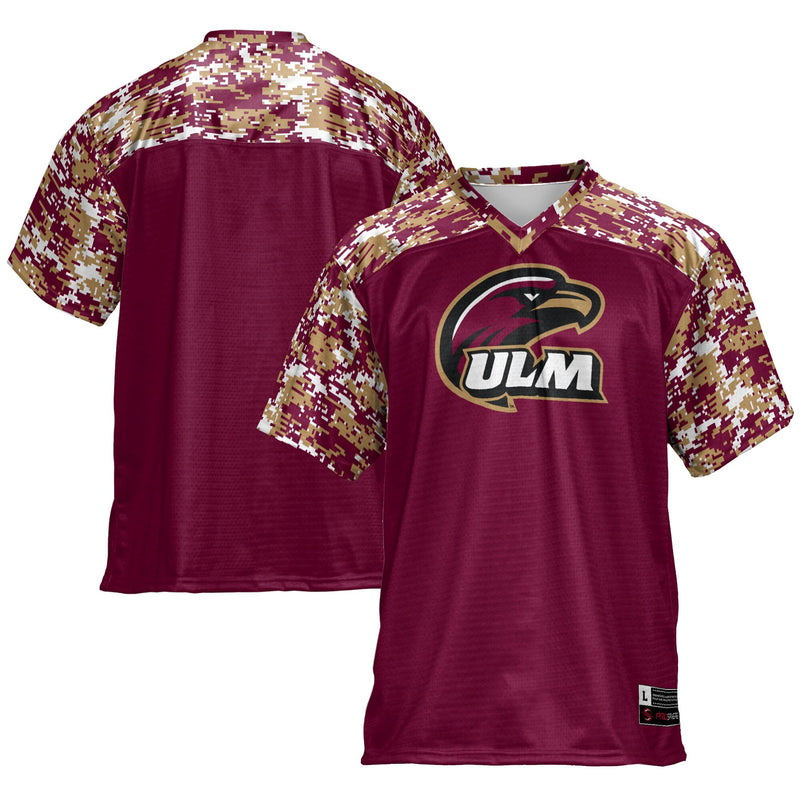 ULM Warhawks Football Jersey, Maroon Sportswear Jersey Shirt, Lightweight Breathable Athletic Jersey, Casual Gift for Men