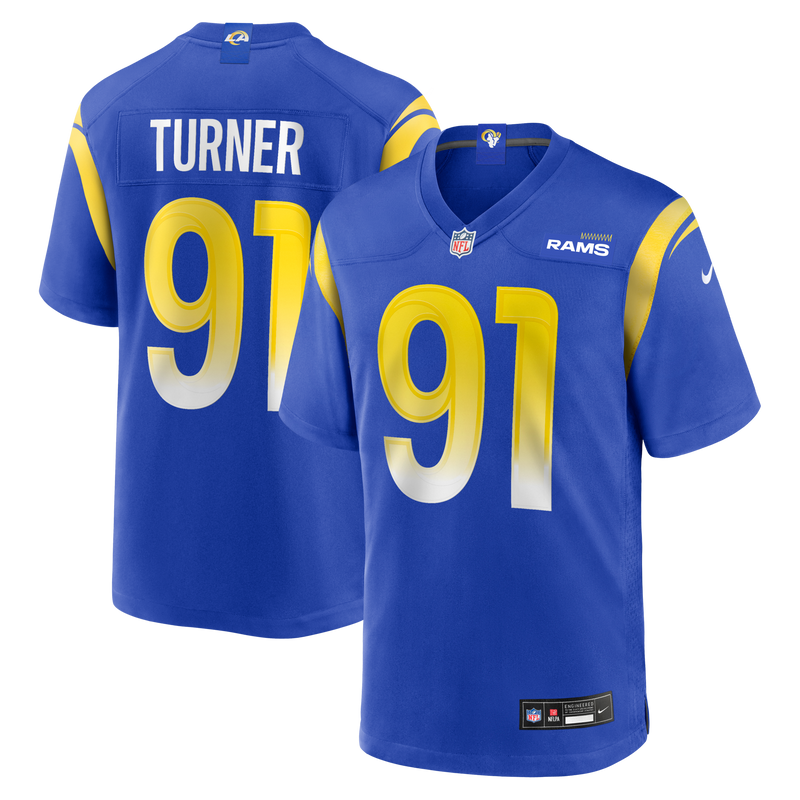 Kobie Turner Los Angeles Rams Football Jersey, Royal Game Sportswear Jersey Shirt, Lightweight Breathable Athletic Jersey, Casual Gift for Men