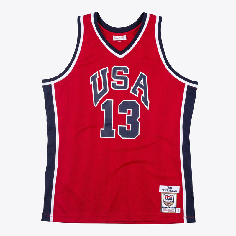 USA Authentic Jersey Chris Mullin 1984 Basketball Jersey, Sportswear Jersey Shirt, Sleeveless Athletic Tank Jersey, Casual Gift for Men