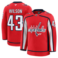 Tom Wilson Washington Capitals Hockey Jersey, Red Premium Home Sportswear Jersey Shirt, Long Sleeve Hockey Sweater Jersey, Casual Gift for Men