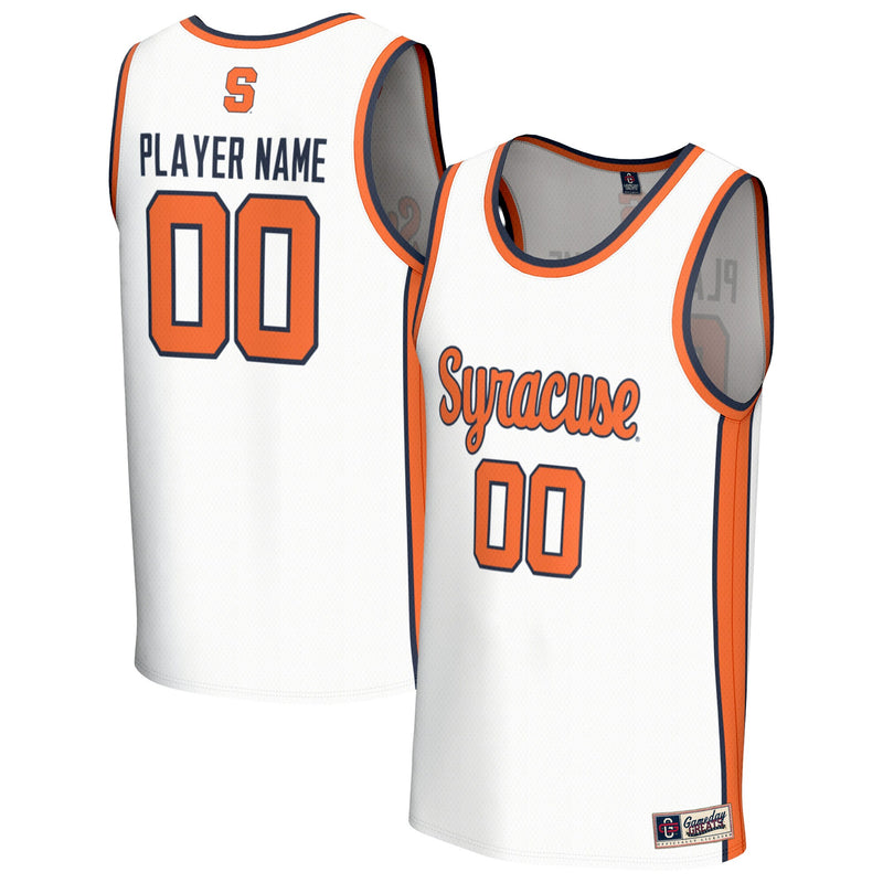 Syracuse Orange Basketball Jersey, White Lightweight Sportswear Jersey Shirt, Sleeveless Athletic Tank Jersey, Casual Gift for Men