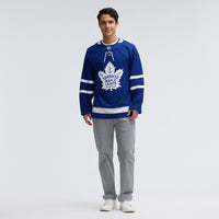 Toronto Maple Leafs Hockey Jersey, Blue Premium Sportswear Jersey Shirt, Long Sleeve Hockey Sweater Jersey, Casual Gift for Men, Style 202015725