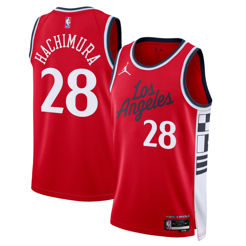 Rui Hachimura LA Clippers Basketball Jersey, Red Swingman Sportswear Jersey Shirt, Sleeveless Athletic Tank Jersey, Casual Gift for Men