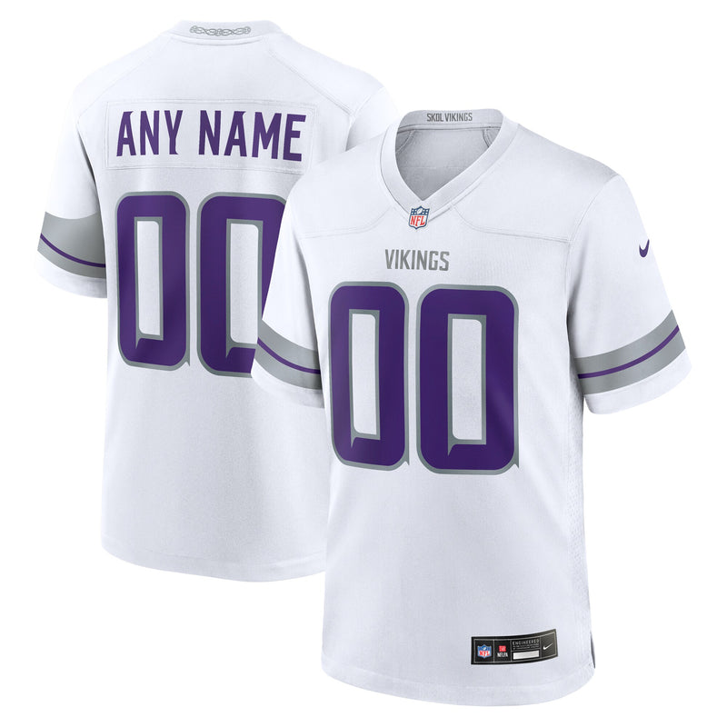Minnesota Vikings Football Jersey, White Game Alternate Sportswear Jersey Shirt, Lightweight Breathable Athletic Jersey, Casual Gift for Men