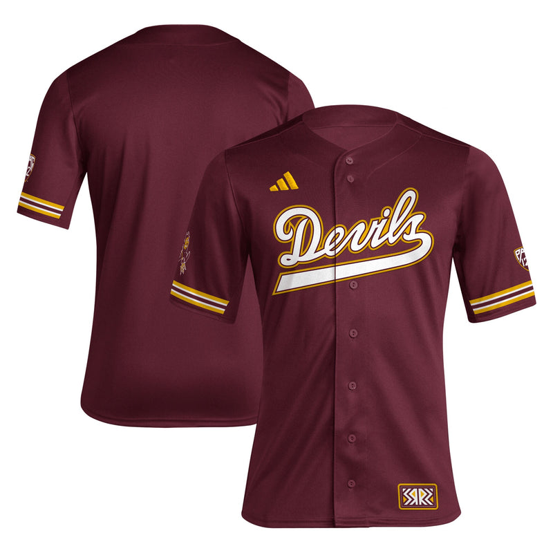 Arizona State Sun Devils Baseball Jersey, Maroon Replica Sportswear Jersey Shirt, Lightweight Breathable Athletic Jersey, Casual Gift for Men