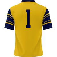 Cal Bears Football Jersey, Gold Sportswear Jersey Shirt, Lightweight Breathable Athletic Jersey, Casual Gift for Men