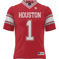 Houston Cougars Football Jersey, Red Sportswear Jersey Shirt, Lightweight Breathable Athletic Jersey, Casual Gift for Men, Style 200425284