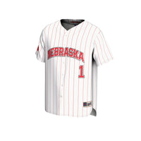 Nebraska Huskers Lightweight Baseball Jersey, White Sportswear Jersey Shirt, Lightweight Breathable Athletic Jersey, Casual Gift for Men