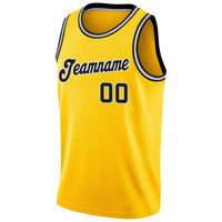 Custom Basketball Jersey, Gold Black White Sportswear Jersey Shirt, Athletic Mesh Moisture Wicking Jersey, Casual Gift for Men