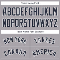 Custom Baseball Jersey, Gray Navy White Sportswear Jersey Shirt, Athletic Button Down Moisture Wicking Jersey, Casual Gift for Men