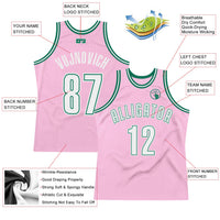 Custom Basketball Jersey, Pink White Kelly Throwback Sportswear Jersey Shirt, Athletic Mesh Moisture Wicking Jersey, Casual Gift for Men