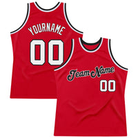 Custom Basketball Jersey, Red White Black Sportswear Jersey Shirt, Athletic Mesh Moisture Wicking Jersey, Casual Gift for Men, Style Red0209