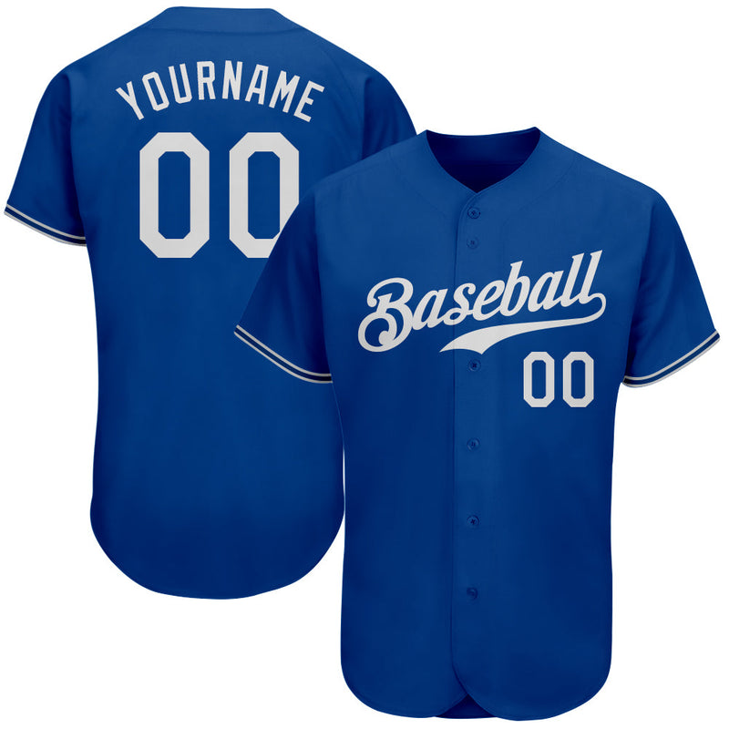 Custom Baseball Jersey, Royal White Sportswear Jersey Shirt, Athletic Button Down Moisture Wicking Jersey, Casual Gift for Men, Style Royal0034