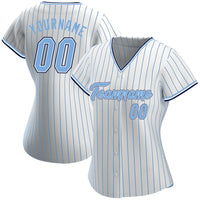 Custom Baseball Jersey, White Light Blue Navy Sportswear Jersey Shirt, Athletic Button Down Moisture Wicking Jersey, Casual Gift for Men