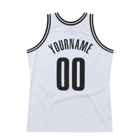 Custom Basketball Jersey, White Black Authentic Throwback Sportswear Jersey Shirt, Athletic Mesh Moisture Wicking Jersey, Casual Gift for Men