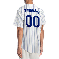 Custom Baseball Jersey, White Royal Sportswear Jersey Shirt, Athletic Button Down Moisture Wicking Jersey, Casual Gift for Men, Style White0739