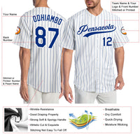 Custom Baseball Jersey, White Royal Sportswear Jersey Shirt, Athletic Button Down Moisture Wicking Jersey, Casual Gift for Men, Style White0739