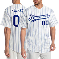 Custom Baseball Jersey, White Royal Sportswear Jersey Shirt, Athletic Button Down Moisture Wicking Jersey, Casual Gift for Men, Style White0739